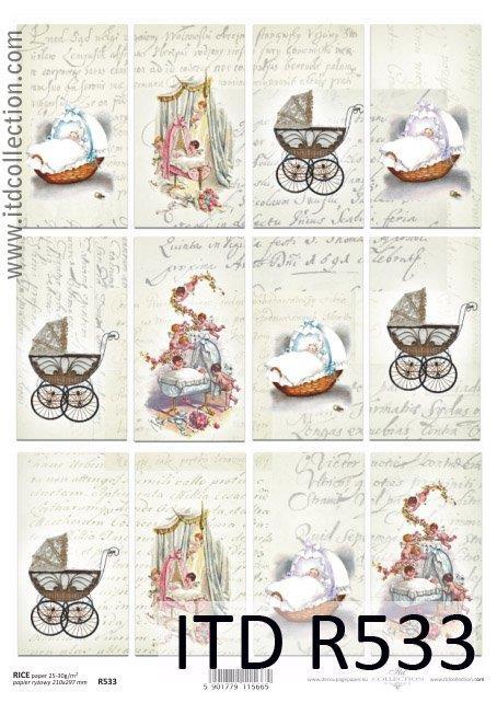 DECOUPAGE PAPIR RIŽEV A4,VINTAGE OTROŠKI