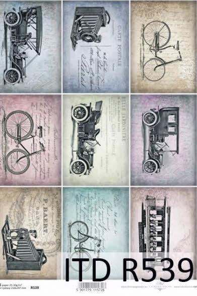 DECOUPAGE PAPIR RIŽEV A4,VOZILA&FOTOAPAR