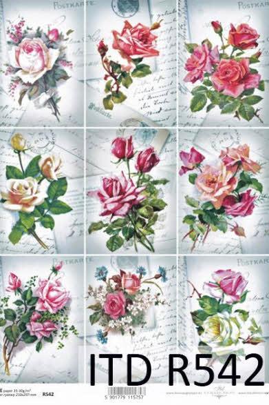 DECOUPAGE PAPIR RIŽEV A4,ŠOPKI VRTNIC