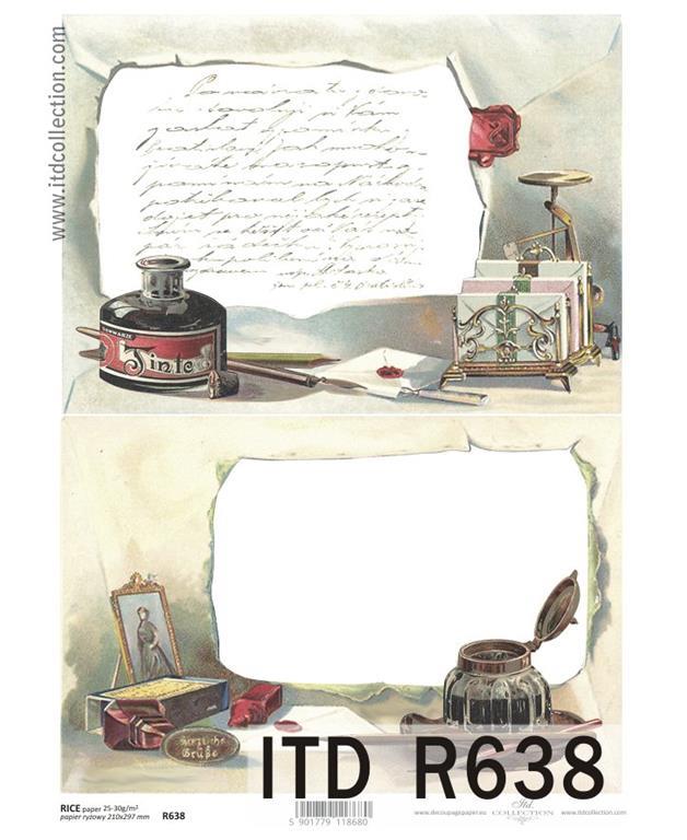 DECOUPAGE PAPIR RIŽEV A4, PISMO