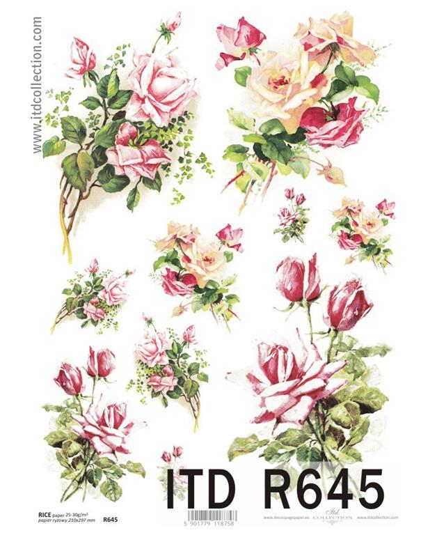 DECOUPAGE PAPIR RIŽEV A4, ŠOPEK VRTNIC