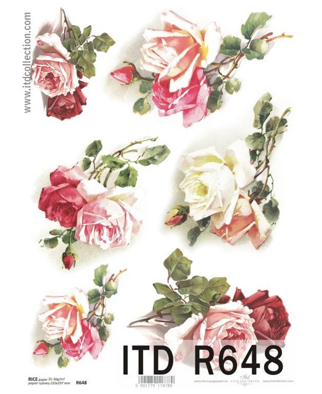 DECOUPAGE PAPIR RIŽEV A4, VRTNICE