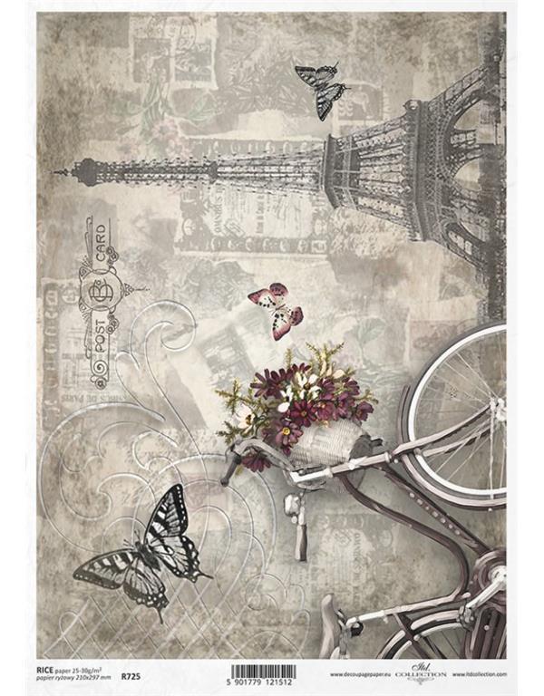 DECOUPAGE PAPIR RIŽEV A4, KOLO&PARIZ