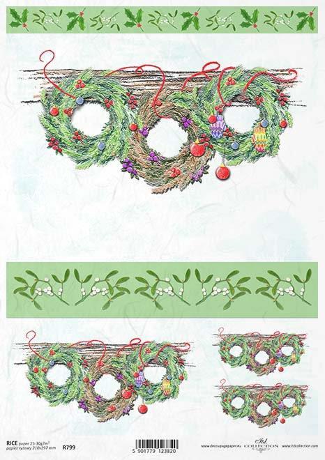 DECOUPAGE PAPIR RIŽEV A4, VENČKI