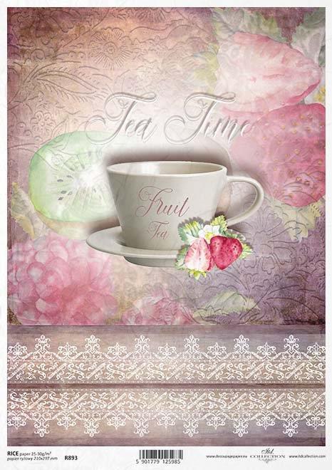 DECOUPAGE PAPIR RIŽEV A4, FRUIT TEA