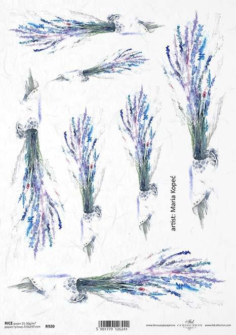 DECOUPAGE PAPIR RIŽEV A4, SIVKA