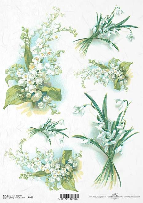 DECOUPAGE PAPIR RIŽEV A4,ŠMARNICE&ZVONČKI
