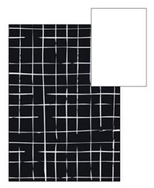 Vario karton 250g 50x70 cm, bel karo/črn karo