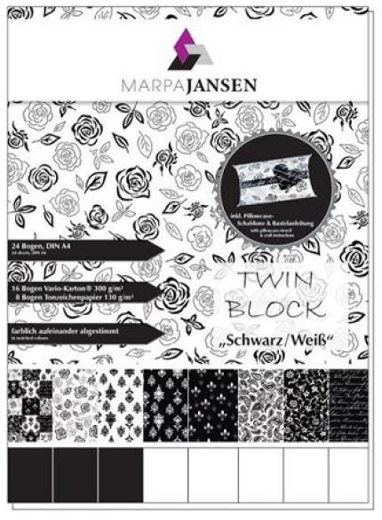 Set papirjev Twin Block A4 črno beli t., 16x fotok. 300g + 8