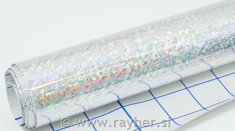 Holografska folija 0,5x1 m, srebrna