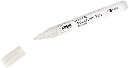 Flomaster za porcelan, kovinsko bel