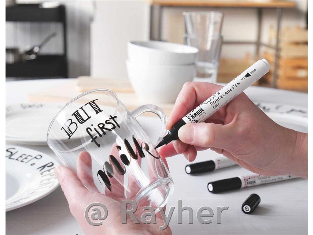 Flomaster za porcelan, brush črn