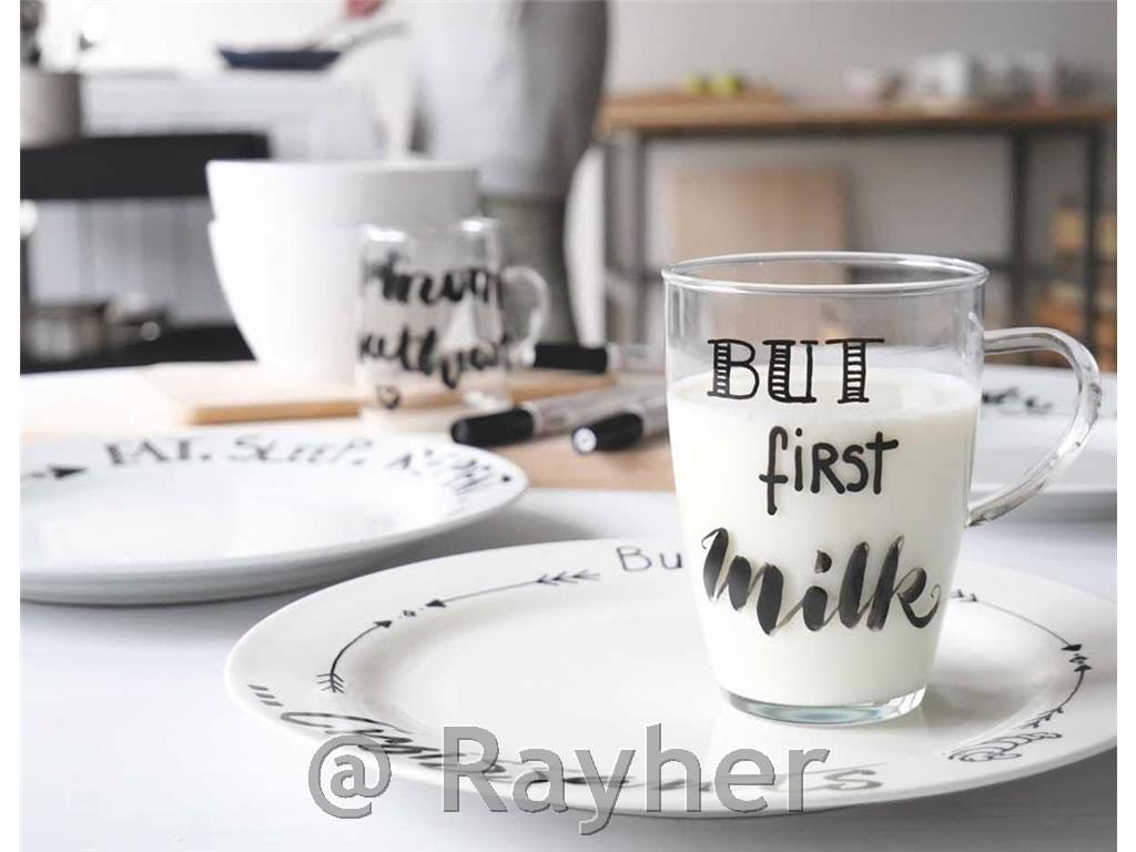 Flomaster za porcelan, brush črn