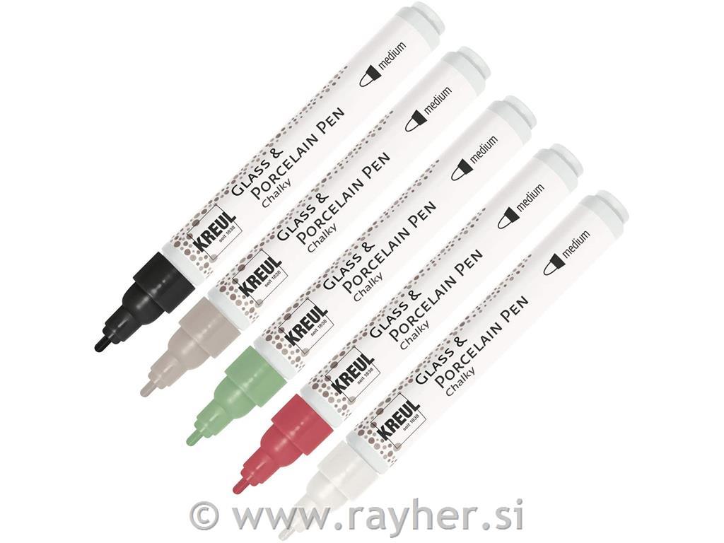 Flomastri za porcelan Chalky set 5