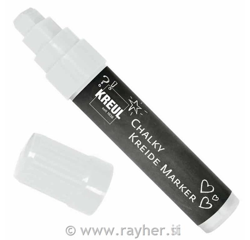 Flomaster kreda XXL, bel, konica 15 mm