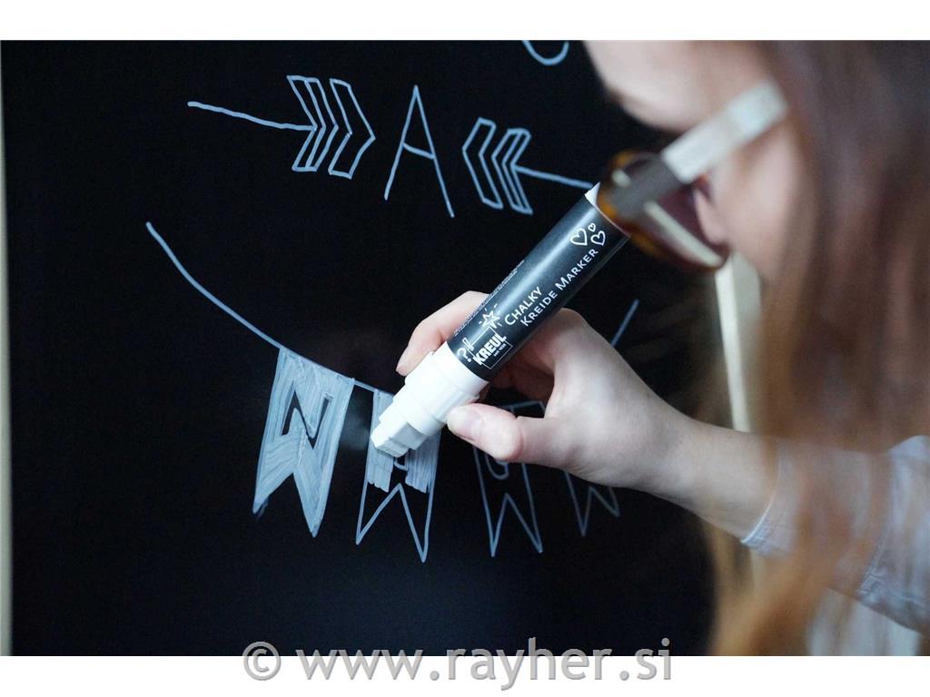 Flomaster kreda XXL, bel, konica 15 mm