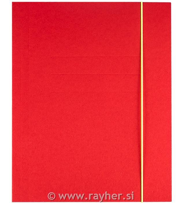 Mapa A4 z elastiko, rdeča