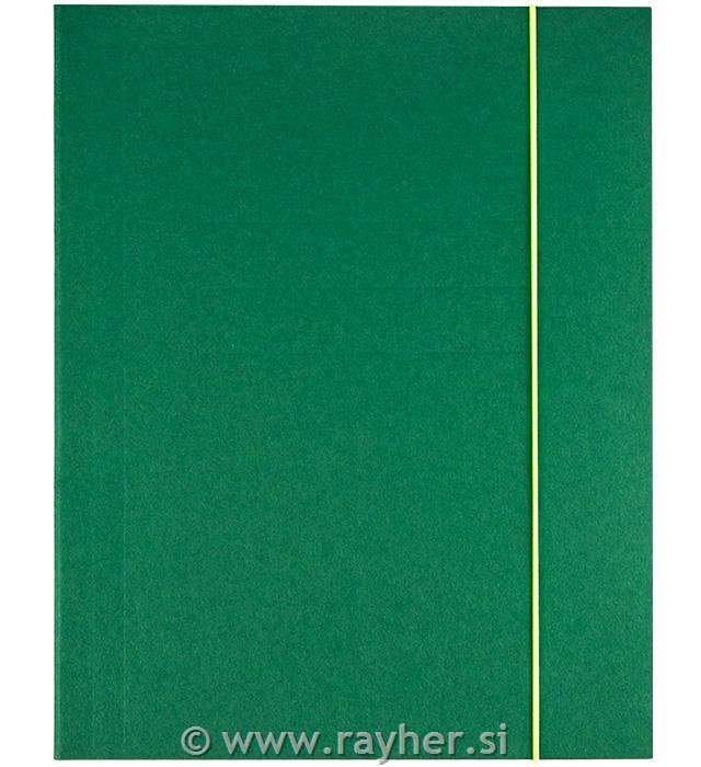 Mapa A4 z elastiko, zelena