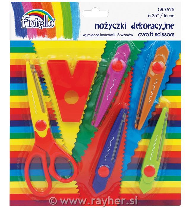 Škarje z motivi, 5 različnih nastavkov