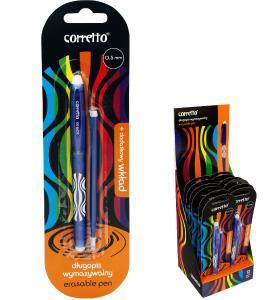 Kemični svinčnik in dodaten refil, piši-briši, 0,5 mm, moder