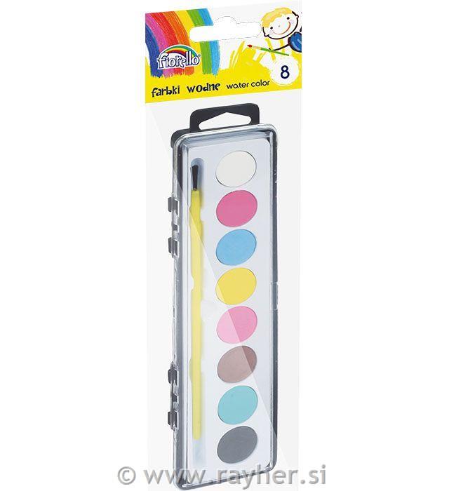 Vodene barve, 8 odtenkov