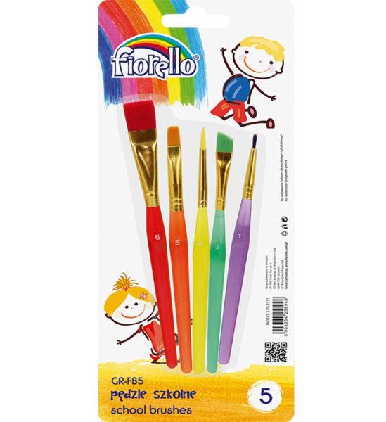 Brushes, for school, 5 pcs