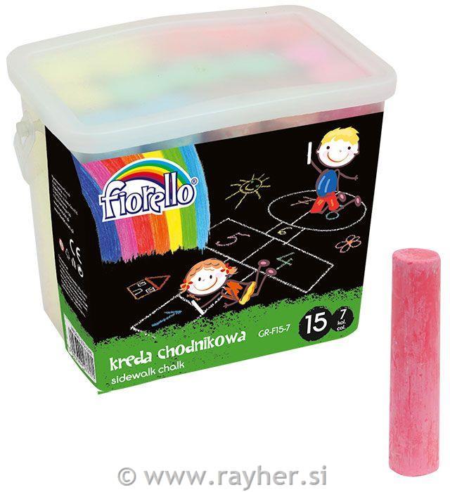 Krede talne v vedru, 7 barv, 15 kosov