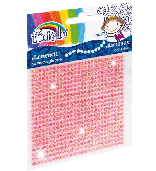 Kristali, samolepilni, svetlo rdeči