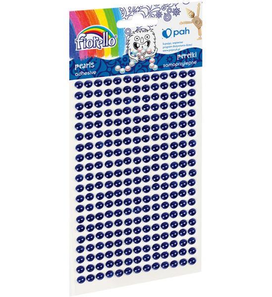 Perle polovične, samolepilne, modre