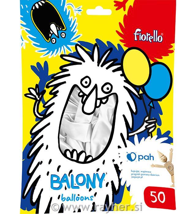 Balloon, 25cm, 50 pc, white
