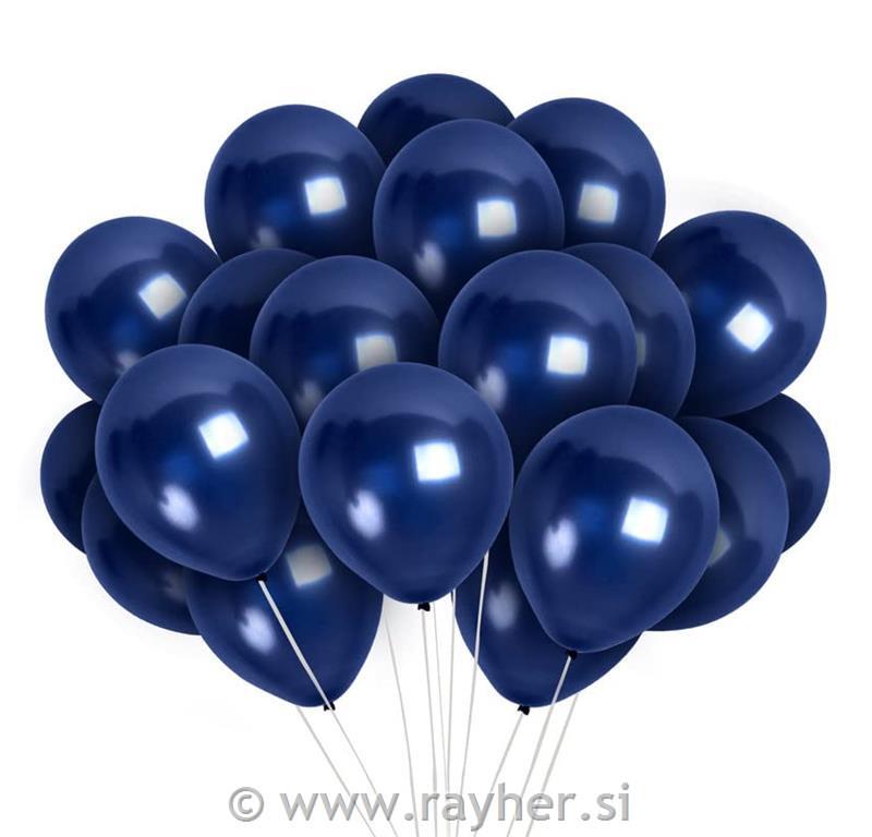 Baloni metalic, 25 cm, 50 kosov, modri
