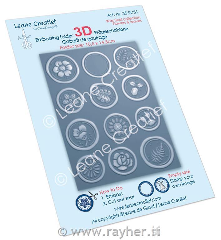 Teksturna plošča Cvetovi in listi, pečati