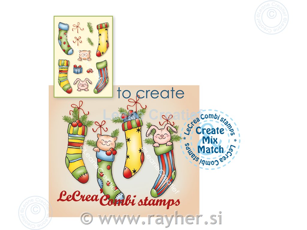 Štampiljka LeCreaDesign: Božične nogavice