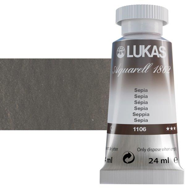 LUKAS AQUARELL 1862 SEPIA24 ml