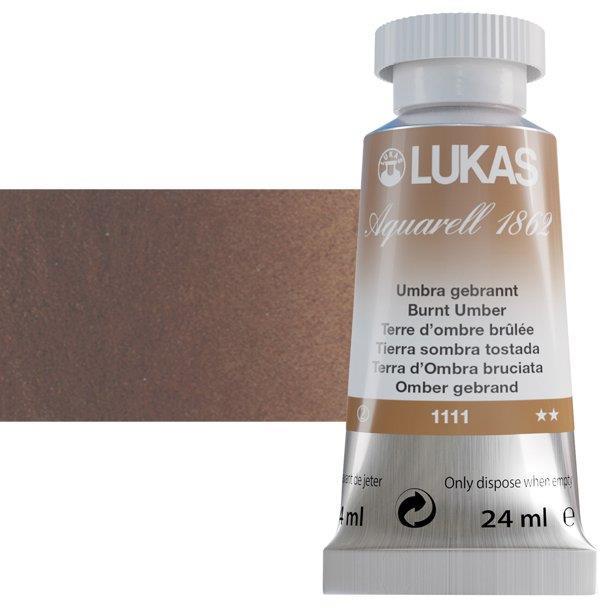 LUKAS AQUARELL 1862 BURNT UMBER24 ml