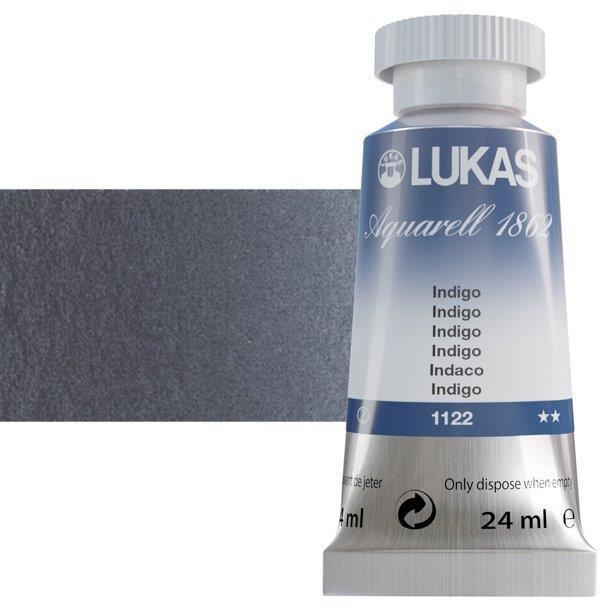 Lukas 1862 PRO akvarelna barva 24ml Indigo