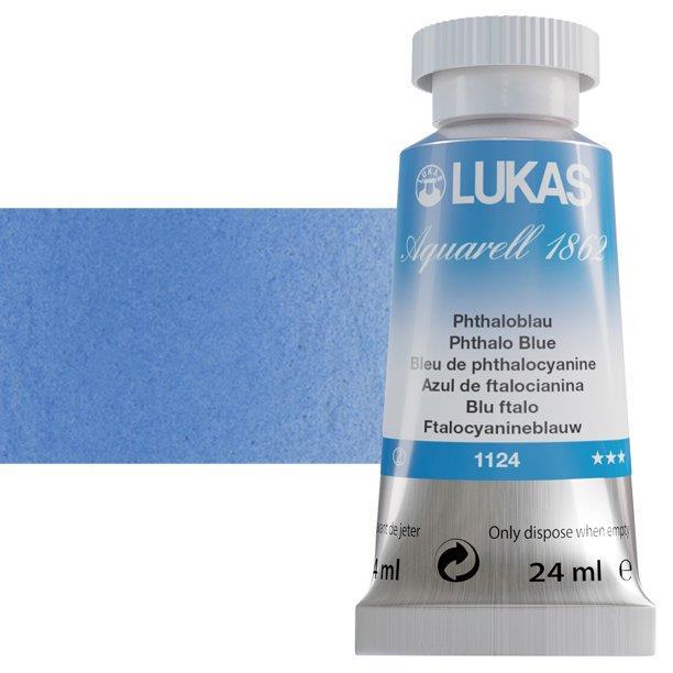 Lukas 1862 PRO akvarelna barva 24ml Phthalo Blue