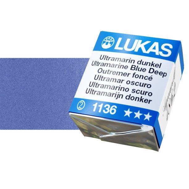 Lukas 1862 PRO akvarelna barva tabletka Ultramarine Deep