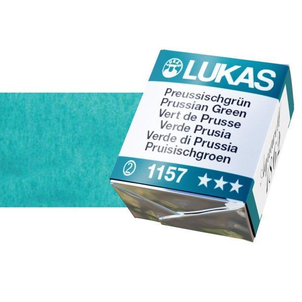 Lukas 1862 PRO akvarelna barva tabletka Prussian Green