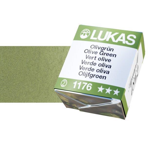 Lukas 1862 PRO akvarelna barva tabletka Olive Green