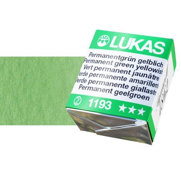 LUKAS AQUARELL 1862 PERMANENT GREEN YELL1/2 pan