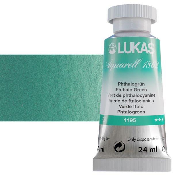 Lukas 1862 PRO akvarelna barva 24ml Phthalo Green