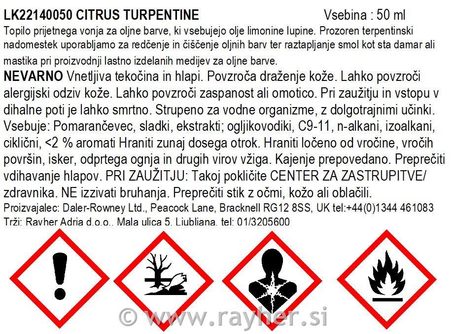 LUKAS CITRUS TURPENTINE50 ml