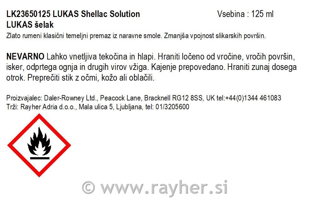 LUKAS SHELLAC SOLUTION125 ml