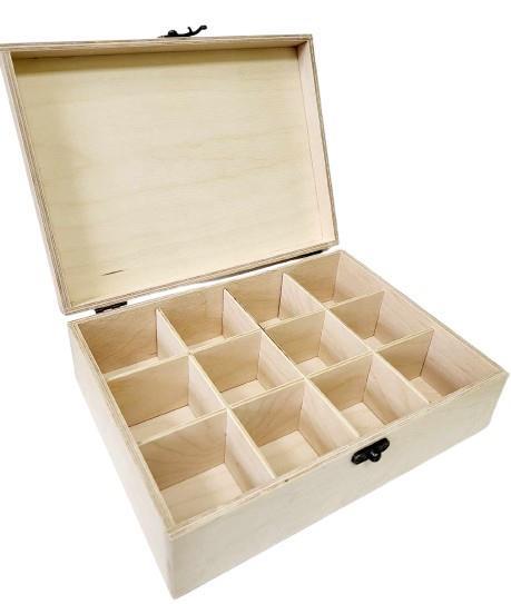 Škatla za čaj 12 razdelkov, 260X200X60mm