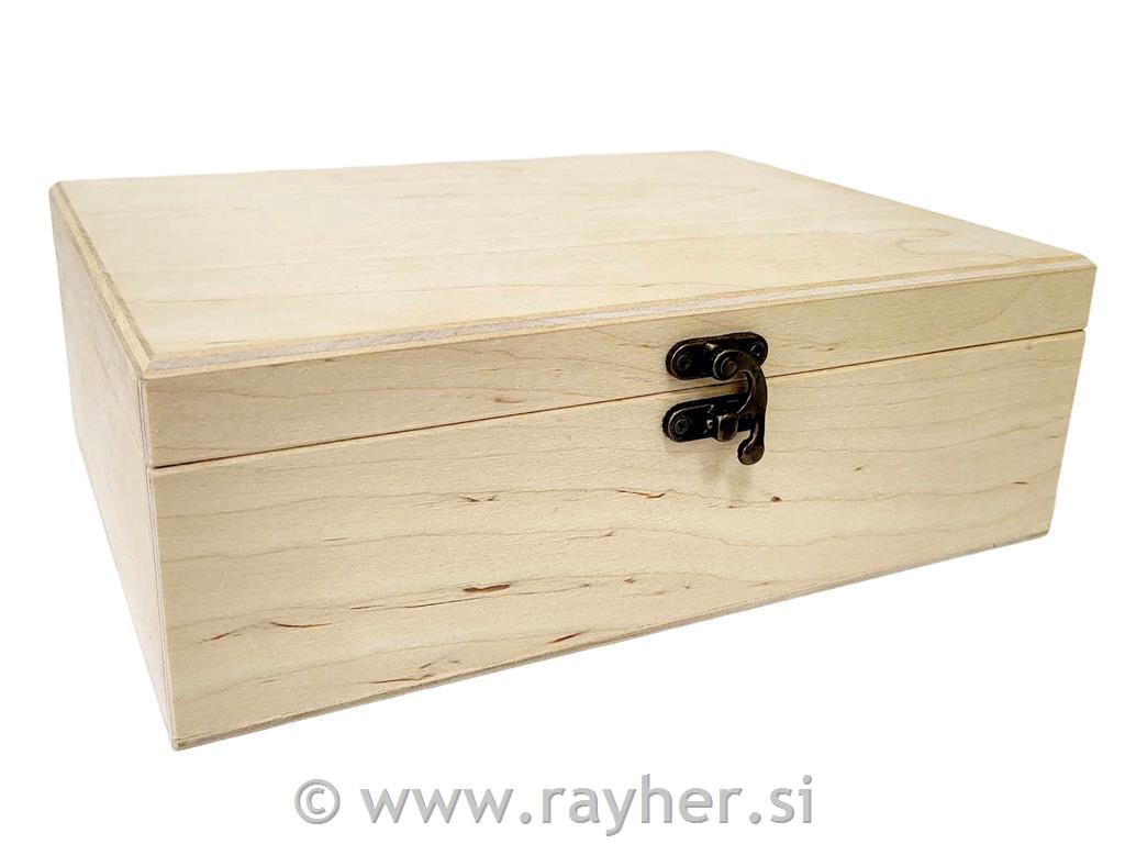 Lesena škatla z ogledalom