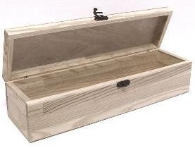 Lesena škatla za steklenico 36,5x10 cm