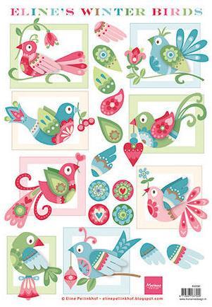 LIST S SLIČICAMI, ZIMSKE PTIČKE 21 x 29