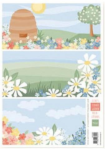 List s sličicami, Cvetlična ozadja