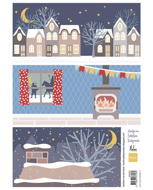 List s sličicami: Praznična ozadja